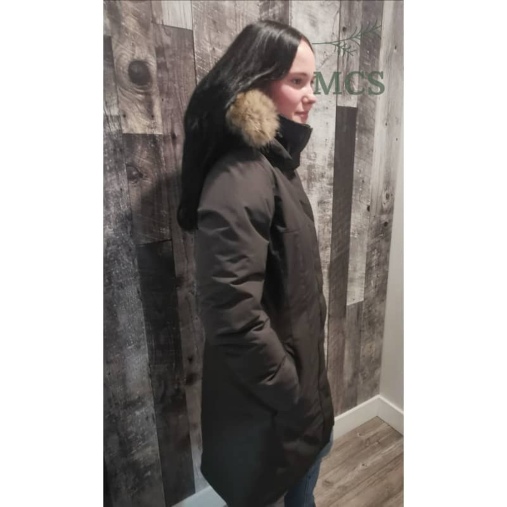 $1125 QUARTZ CO Nature Canada Duck goose Down Jacket Parka Coat Woman M NEW